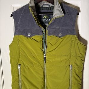 Prana Men's Olive and Charcoal Vest
